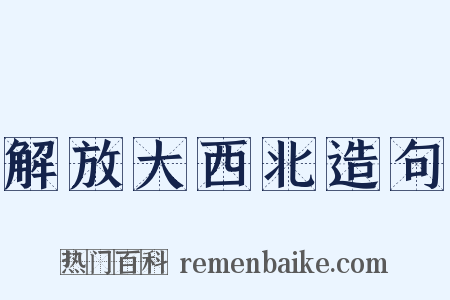 解放大西北造句是什么意思的图片